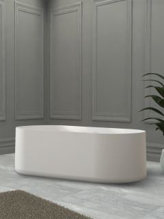 Ванна из искусственного камня ABBER Stein AS9607 170x75см белый матовый